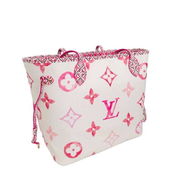 Louis Vuitton By the Pool Monogram Giant Neverfull MM Tote Rose Pink M22980 - Picture 8 of 16
